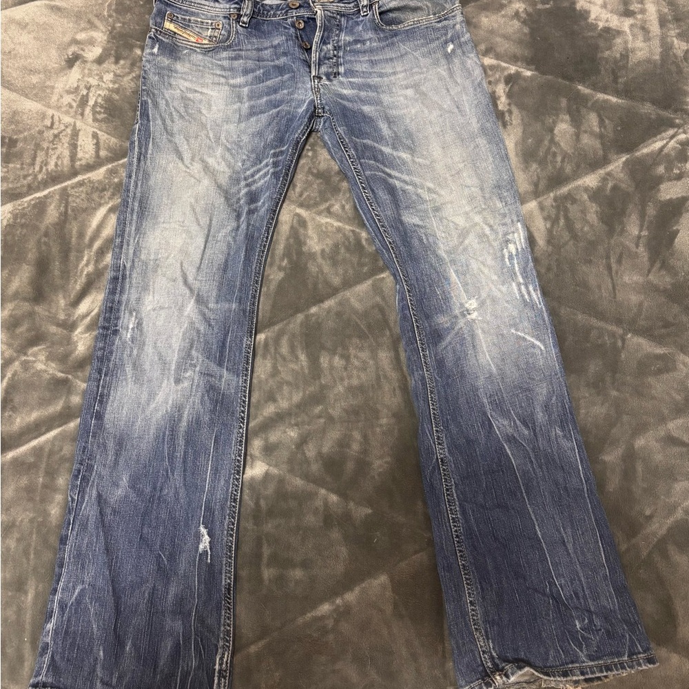 Diesel Faded Blue Bootcut Jeans